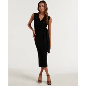 Jacinta Half-Wrap Midi Dress 4 NWT
